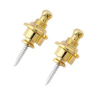 Musiclily Guitare Attache Courroie Sécurité de Sangles Round Strap Locks Buttons en Métal pour Guitare électrique Acoustique Strat Tele et Basse, Doré(Lot de 2)