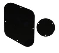 Musiclily Jeu de Plaque de Protection Arrière et Couvercle Interrupteur pour Guitare USA Les Paul, 1 pli Noir Vernissé