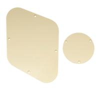 Musiclily Jeu de Plaque de Protection Arrière et Couvercle Interrupteur pour Guitare USA Les Paul, 1 pli Crème
