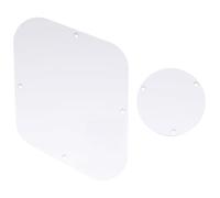 Musiclily Jeu de Plaque de Protection Arrière et Couvercle Interrupteur pour Guitare USA Les Paul, 1 pli Blanc