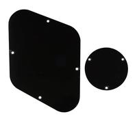 Musiclily Jeu de Plaque de Protection Arrière et Couvercle Interrupteur pour Guitare USA Les Paul, 3plis Noir