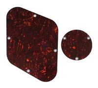 Musiclily Jeu de Plaque de Protection Arrière et Couvercle Interrupteur pour Guitare USA Les Paul, 4 plis Rouge Tortoise