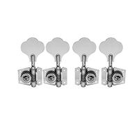 Musiclily Mécaniques Basse 2x2 Open Gear Style pour Fender Jazz et Precision Bass 4 Cordes, Chrome