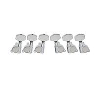 Musiclily Mécaniques Guitare 3x3 scellés pour Guitare électrique ou Folk Acoustique, Chrome Bouton Gros Hex