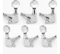 Musiclily Mécaniques Guitare 3x3 scellés pour Guitare électrique ou Folk Acoustique, Chrome Bouton Ovale Vintage