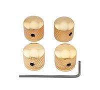 Musiclily Métrique 6mm Boutons Dôme en Métal avec Vis de Fixation Volume Tonalité pour Guitare électrique Basse, Doré (Lot de 4)