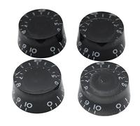 Musiclily Métrique 6mm Boutons Speed Knobs pour Guitare électrique type Les Paul, Noir (4 Pièces)
