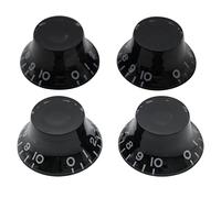 Musiclily Métrique 6mm Boutons Top Hat LP Bell Knobs pourGuitare électrique Style Les Paul, Noir (4 Pièces)