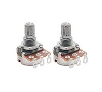 Musiclily Métrique Mini Potentiomètre A250K Audio Log Axe Cannelé pour Guitare électrique et Basse (2 pièces)