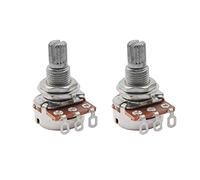 Musiclily Métrique Mini Potentiomètre B250K Linéaire Log Axe Cannelé pour Guitare électrique et Basse (2 pièces)