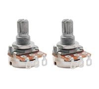 Musiclily Metrisch 15mm Mini Split shaft Poti B250K Gitarrenpotentiometers (2 Stück)