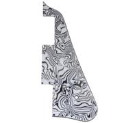 Musiclily Pickguard Guitare LP pour Guitare électrique Epiphone Les Paul style Moderne, 4 plis Coquille Noir et Blanc