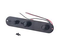 Musiclily Plaque de contrôle Tele chargée pré-câblée à 3 voies avec faisceau de câblage et boutons de contrôle de volume et de tonalité pour Fender pour guitare électrique de style Telecaster, noir