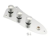 Musiclily Précâblée Plaque Contrôle Jazz Bass pour Fender J Bass, Chrome
