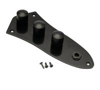 Musiclily Précâblée Plaque Contrôle Jazz Bass pour Fender J Bass, Noir