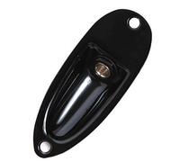 Musiclily Prise Jack du type oblique/en forme de bateau sortie Prise Jack Mono pour Fender Strat Stratocaster Guitare électrique, Noir(Pack de 2)