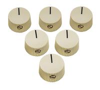 Musiclily Pro 1/4 Pouce Boutons Ampli Vintage Fixation Vis Crème Lot de 6 | pour Solid Shaft CTS Potentiomètre, Amplificateur Guitare Fender