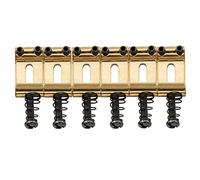 Musiclily Pro 10,5mm Vintage Pontets Tremolo Acier pour Guitare électrique Strat, Doré(Lot de 6)