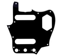 Musiclily Pro 10 Trous 65 60s Pickguard Vintage Plaque de Protection pour Fender américain Jaguar, 3plis Noir