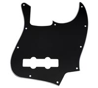 Musiclily Pro 10 Trous Pickguard J Bass Plaque de Protection 3 plis Noir | pour Fender American/Mexican Standard Jazz Bass 4 Cordes