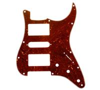 Musiclily Pro 11 Trous HSH Pickguard ST pour Guitare électrique Fender USA/Mexique Standard Strat Style Moderne, 4 plis Vintage Tortoise