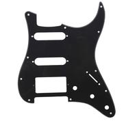Musiclily Pro 11 Trous HSS Pickguard Guitare Plaque de Protection 1pli Noir | pour Guitare électrique Fender American/Mexique Strat Standard Type Moderne,