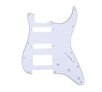 Musiclily Pro 11 Trous HSS ST Pickguard Style Moderne 3Plis Blanc | pour Guitare électrique American Strat