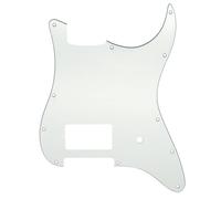 Musiclily Pro 11 Trous Humbucker Couvert Single et Fente Potentiomètre Pickguard pour Guitare électrique USA/Mexique Fender Tom Delonge Strat Style, 3 plis Aged White