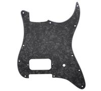 Musiclily Pro 11 Trous Humbucker Single Découvert et Fente Potentiomètre pour Guitare électrique USA/Mexique Fender Tom Delonge Strat Style, 4 plis Black Pearl