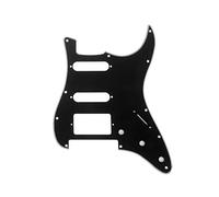 Musiclily Pro 11 Trous Moderne HSS ST Pickguard pour Guitare électrique Fender USA/Mexique Strat Floyd Bridge Cut, 3 plis Noir
