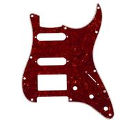 Musiclily Pro 11 Trous Moderne HSS ST Pickguard pour Guitare électrique USA/Mexique Strat, 4Plis Vintage Tortoise