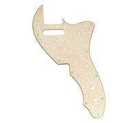 Musiclily Pro 11 Trous Pickguard pour Guitare électrique USA Fender 69 Tele Thinline Style, 4 plis Aged White Pearl