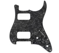 Musiclily Pro 11 Trous Pickguard ST HH 2 Pot Sans Capots 4 plis Black Pearl