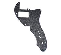Musiclily Pro 11 Trous Single H Pickguard pour Guitare électrique USA Fender 69 Tele Thinline Style, 4 plis Black Pearl