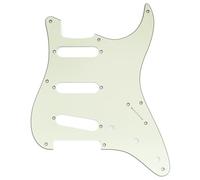 Musiclily Pro 11 Trous SSS Pickguard ST Guitare Plaque de Protection pour Guitare électrique type 2008-2019 China Squier Classic Vibe SQ CV 50s Reissue Vintage Strat, 3 plis Mint Green