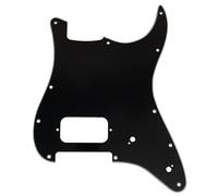 Musiclily Pro 11 Trous ST Pickguard pour Guitare électrique Squier Sonic Strat HT H, 3 plis Noir