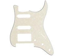 Musiclily Pro 11 Trous Strat HSS Pickguard Guitare de Style Moderne pour USA/Mexique Made Fender Stratocaster avec Floyd Bridge Cut, 4 Plis Parchment Pearl