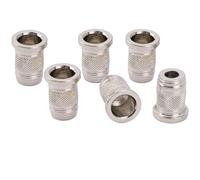 Musiclily Pro 11mm Acier Top String Ferrules Bushings String Through Body pour Guitare électrique style Telecaster/Strat, Nickel (Lot de 6)