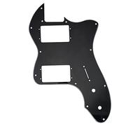 Musiclily Pro 12 Trous Large Gamme HH Pickguard pour Guitare électrique USA/Mexique Fender 72 Tele Thinline Style, 3 plis Noir