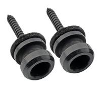 Musiclily Pro 12mm Acier Boutons de Sangle Attache Courroie pour Guitare électrique Acoustique Classique Ukulélé, Noir (Lot de 2)