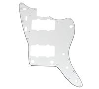 Musiclily Pro 13 Trous Pickguard Plaque de Protection pour Guitare Electrique 60 Années USA Jazzmaster et SQ Classic Vibe Vintage Style, 3 Plis Blanc