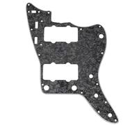 Musiclily Pro 13 Trous Pickguard Plaque de Protection pour Guitare Electrique 60 Années USA Jazzmaster et SQ Classic Vibe Vintage Style, 4 Plis Perle Noir