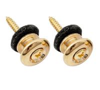 Musiclily Pro 14mm Bouton Attache Sangle en Acier Style G pour Guitare Electrique Acoustique et Basse, Doré (lot de 2)