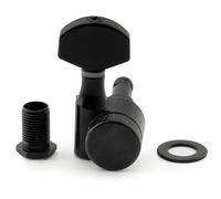 Musiclily Pro 15:1 Ratio 1-Pin Mécanique à Blocage Individuelle Côté Bass Locking Tuner avec Bouton Hexagonal pour Guitare électrique SQ Strat Tele, Noir