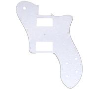Musiclily Pro 15 Trous Couvert HH Pickguard pour Guitare électrique Mexique Fender 72 Tele Deluxe Style, 4 plis White Pearl