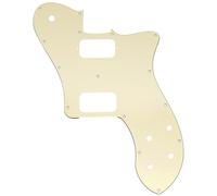 Musiclily Pro 15 Trous Découvert HH Pickguard pour Guitare électrique Mexico Fender 72 Tele Deluxe Style, 3 plis Cream