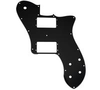Musiclily Pro 15 Trous Large Gamme HH Pickguard pour Guitare électrique Mexique Fender 72 Tele Deluxe Style, 3 plis Noir