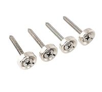 Musiclily Pro 15mm Acier Alvéole Plaque Jonction Manche avec Vis pour Guitare électrique et Basse, Nickel (Set de 4)