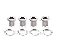 Musiclily Pro 15mm Basse Oeillets Bushing et Rondelles 19 mm de Mécaniques pour Scellés Machine Heads de Basse électrique, Chrome (Lot de 4)
