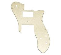 Musiclily Pro 16 Trous Large Gamme Humbucker Pickguard pour Guitare électrique USA/Mexique Fender 72 Tele Custom Style, 4 plis Aged White Pearl
